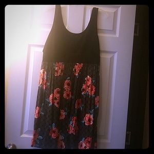 Black dress with flowers